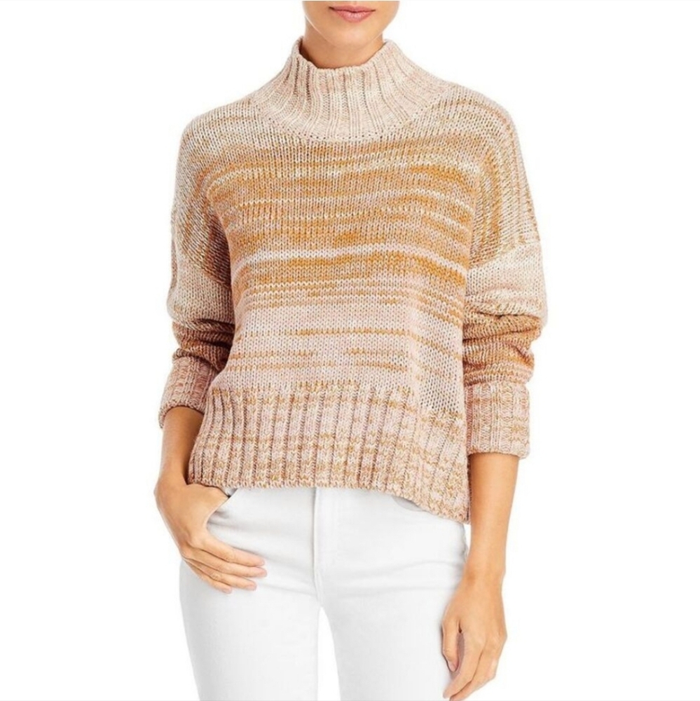 525 AMERICA OMBRE BLAIR TURTLENECK SWEATER CREAM MULTI